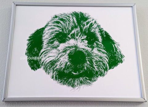 custom pet portrait dog personalized handmade drawing art artwork artist