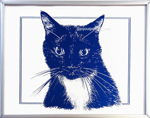 custom pet portrait handmade hand drawn cute memorial gift cat dog