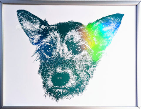 custom pet portrait cute handmade art artwork artist dog personalized