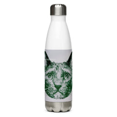 cat water bottle custom pet portrait accessory