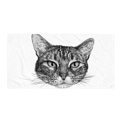 cat towel custom pet portrait accessory