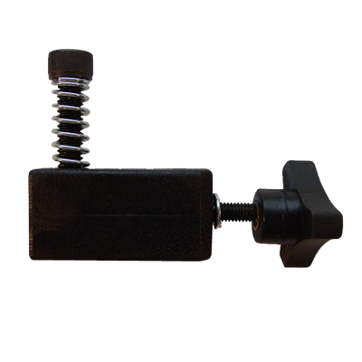 The Louisville Slugger Ultimate pitching machine replacement part known as  the Nylon Support Block with Knob.