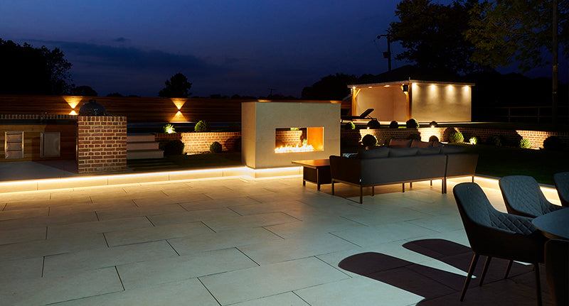 Add some outdoor lighting to your patio for a great look and added safety