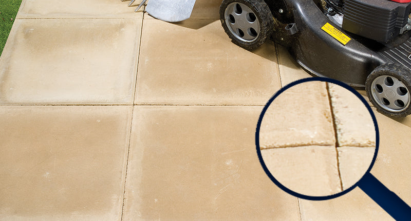 Check and repair cracks in your patio slabs