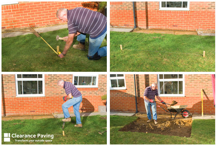 Marking out and Digging the paving areas