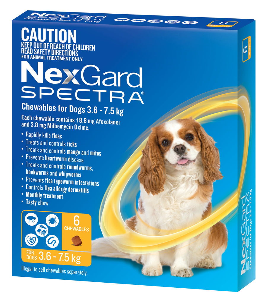 Buy Nexgard Spectra For Medium Dog (16.5-33 Lbs) Green - Free Shipping