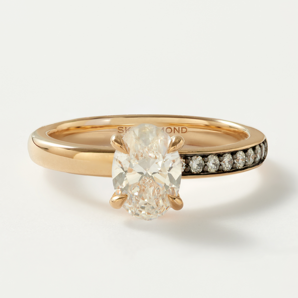 Double Love 1.00ct Solitaire Engagement Ring in 18ct Yellow Gold