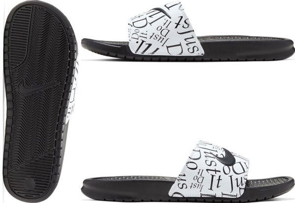 nike benassi slides just do it print