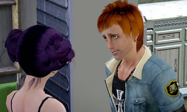 Sims 3 Fae and Eric Look Worried