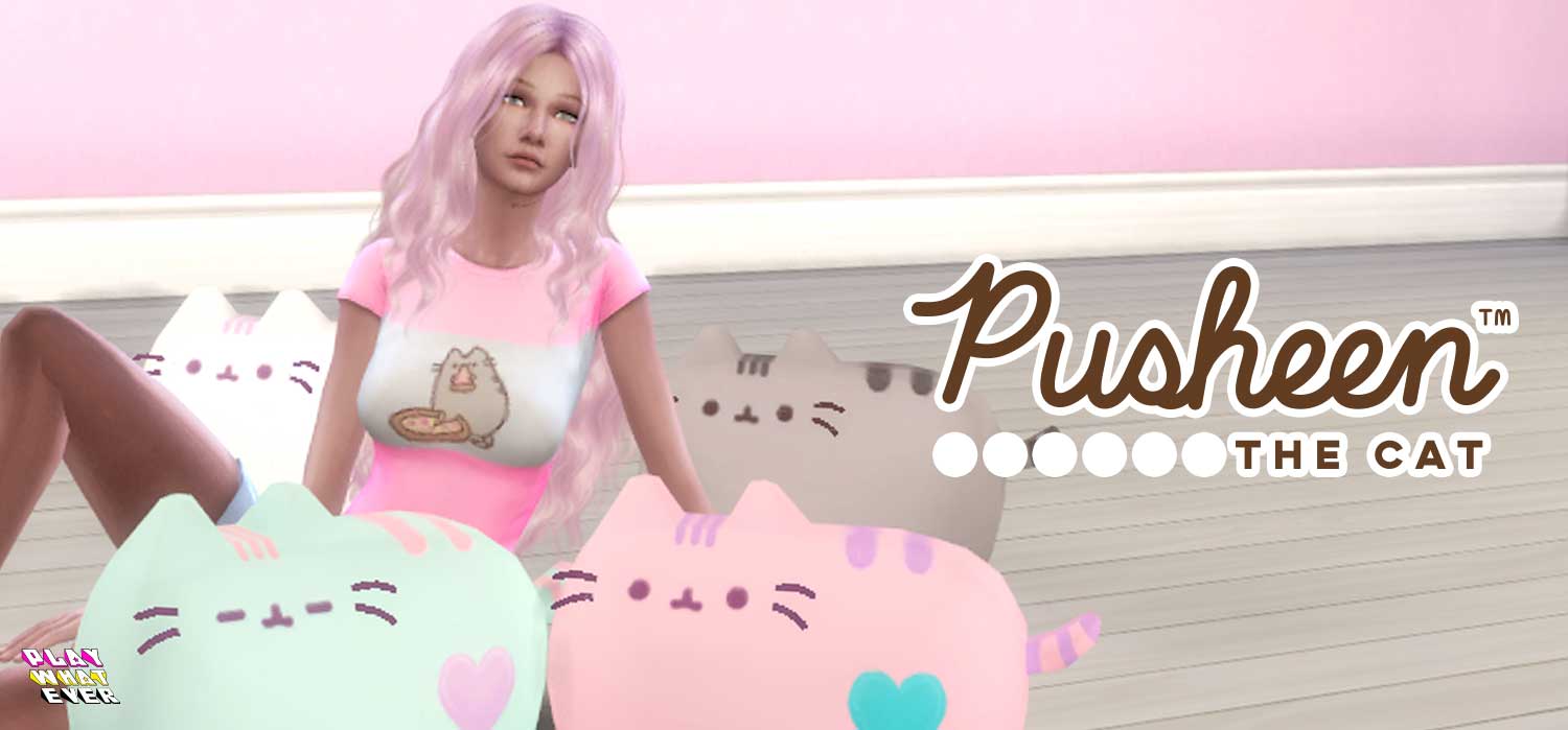PlayWhatever Sims 4 CC Pusheen the Cat