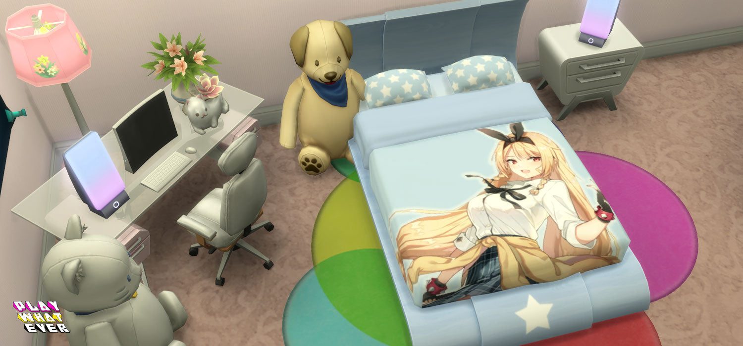 PlayWhatever Epic Seven Rose Sims 4 CC Bed