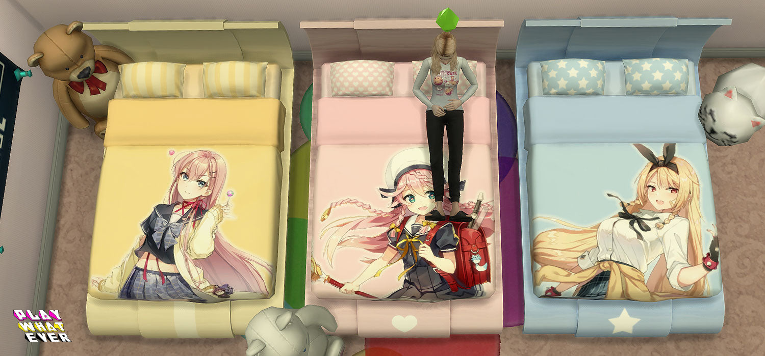 PlayWhatever Epic Seven Sims 4 CC Bed