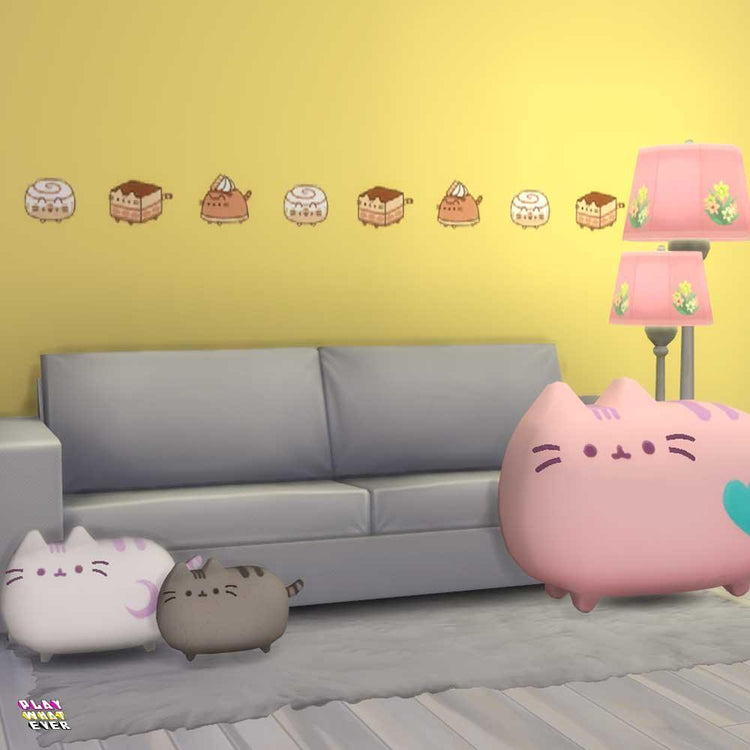 Sims 4 Cc Pusheen The Cat Pastry Wallpaper V1 Playwhatever