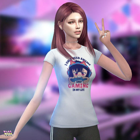 PlayWhatever Sims 4 CC Gamer Shirt