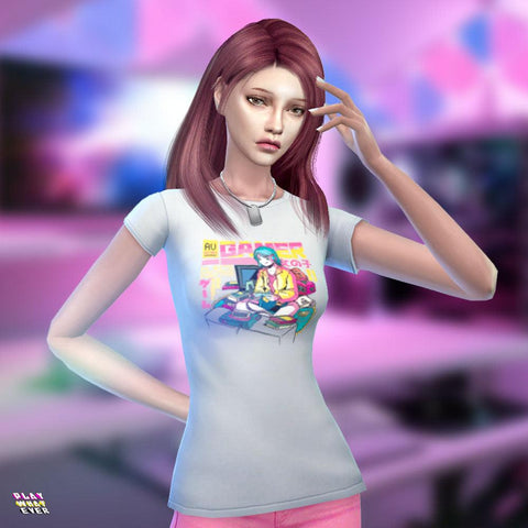 PlayWhatever Sims 4 CC Gamer Shirt