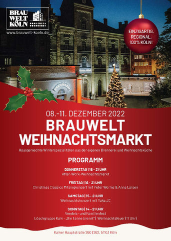 Flyer Brauwelt Christmas market 8.11.12.2022