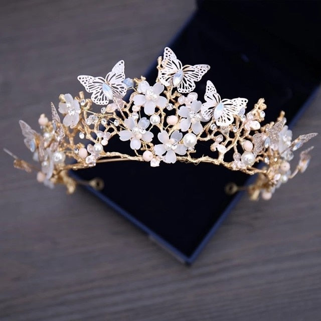 "Wear Your Crown" Butterfly Tiarra-Earring & Necklace Set - Lillian Channelle Boutique