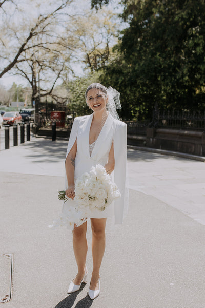 Birdcage veil real bride