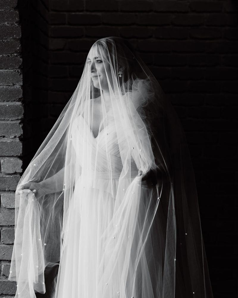 Real Bride Kat Pearl Veil