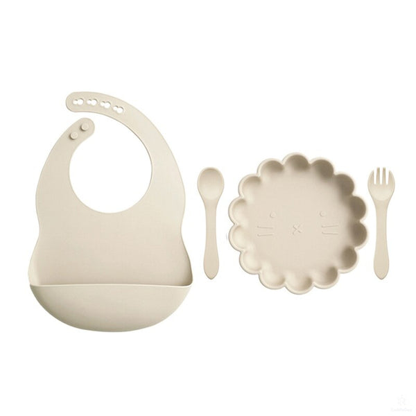 Elephant Silicone Baby Feeding Set –