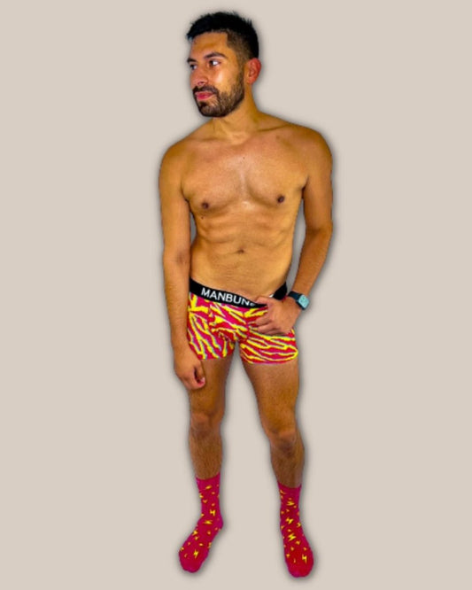 Men's Pizza Boxer Brief Underwear and Sock Set – MANBUNS