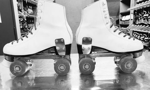 ActivZone indoor sports arena skates repaired with Keaskates Heel Reinforcements.