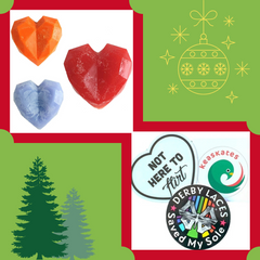 Keaskates Geo Heart Wax and Sticker bundle Christmas Background