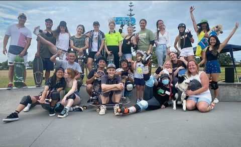 Skate seen group at Orewa Skatepark 