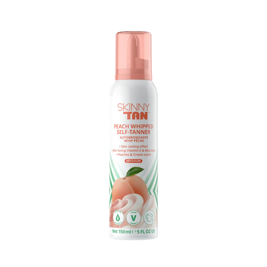 Skinny Tan Peach Whipped Self Tanner 150ml Best Self-Tan Mousse Best Fake Tan For Beginners Easy-To Apply Tanning Mousse Streak-Free