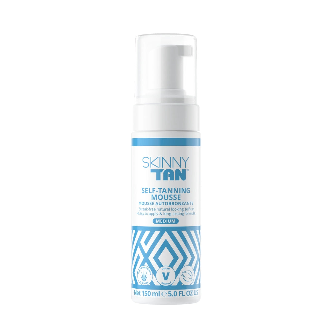 Skinny Tan Self-Tan Mousse Dark 150ml Best Self-Tan Mousse Best Fake Tan For Beginners Easy-To Apply Tanning Mousse Streak-Free