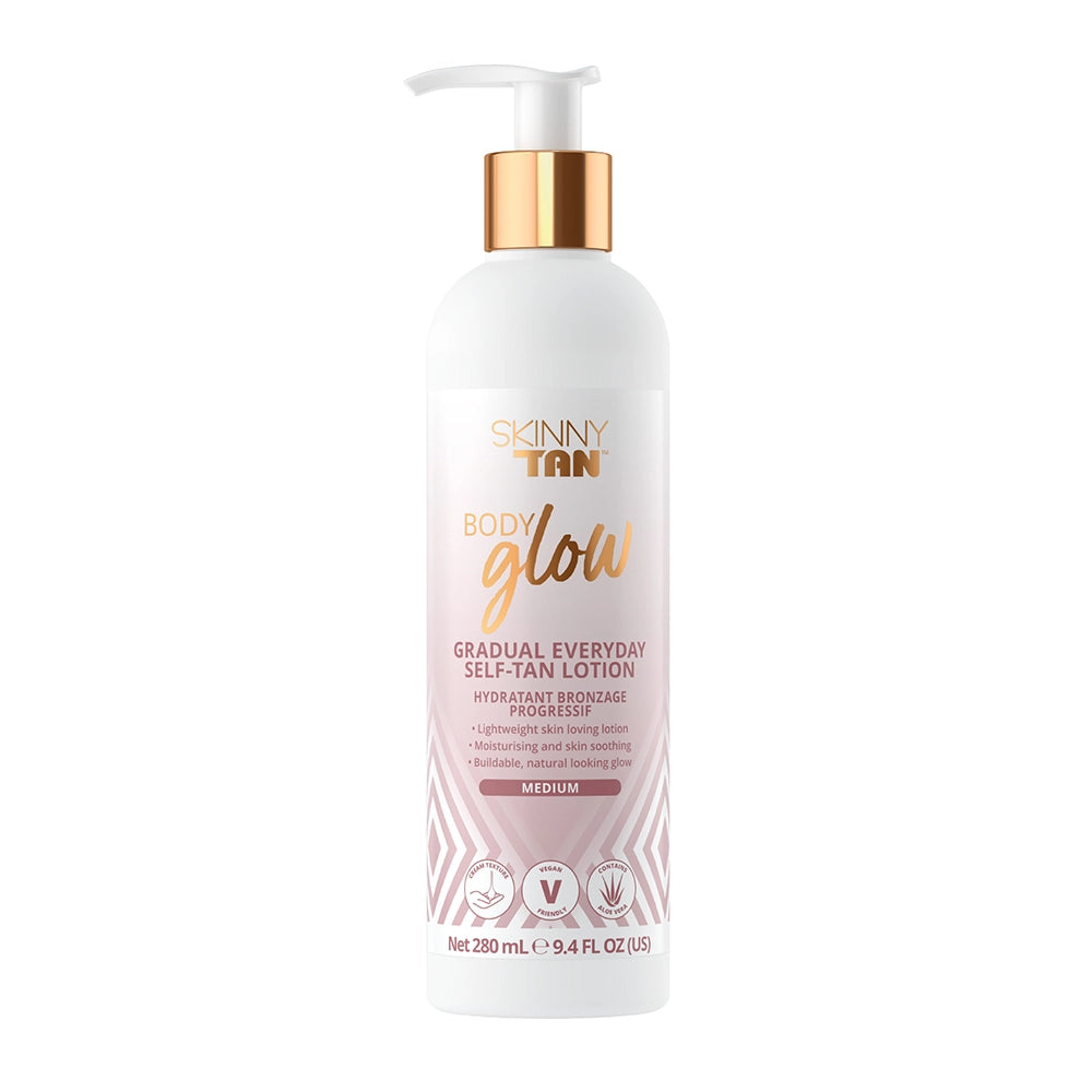 Skinny Tan Body Glow Lotion - Medium 280ml Best Gradual Tan Moisturiser Gradual Tanning Lotion Best Gradual Tanning Lotion