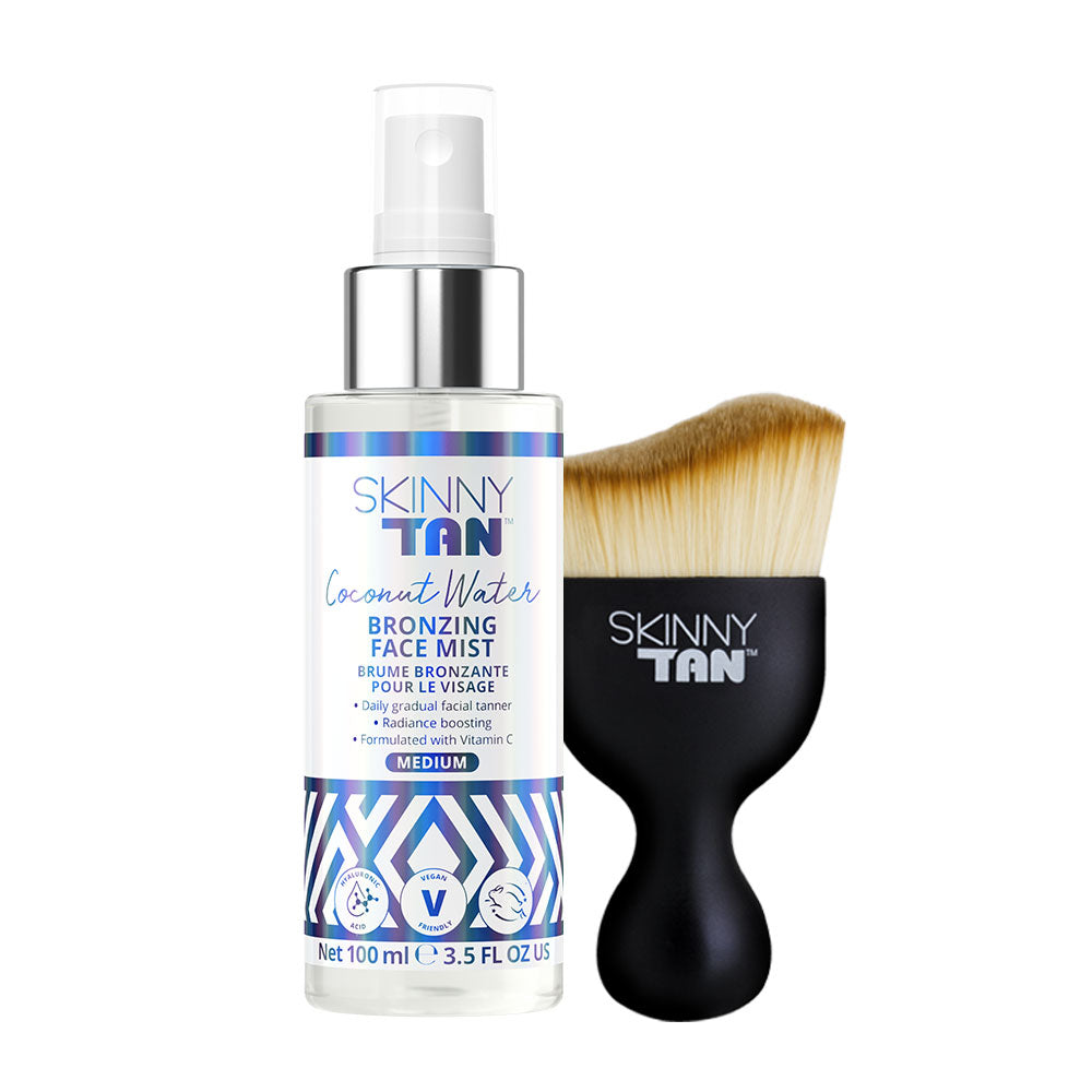Skinny Tan Bundle Coconut Face Tanning Kit Free Brush Face Tanning Spray Face Tan Mist Tanning Mist