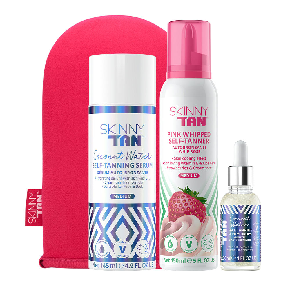 Skinny Tan Coconut Water Serum + 3 Free Gifts Tan Serum Face Tanning Serum Self Tan Serum