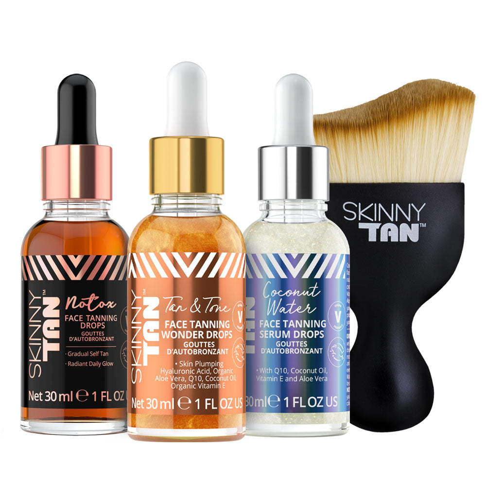 Skinny Tan Bundle Complete Face Tanning Kit Free Miracle Brush