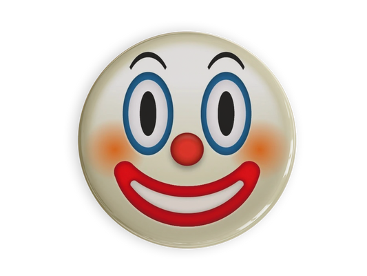 Funny Bug-Eyed Distorted Emoji Meme Pinback Button - 1.5