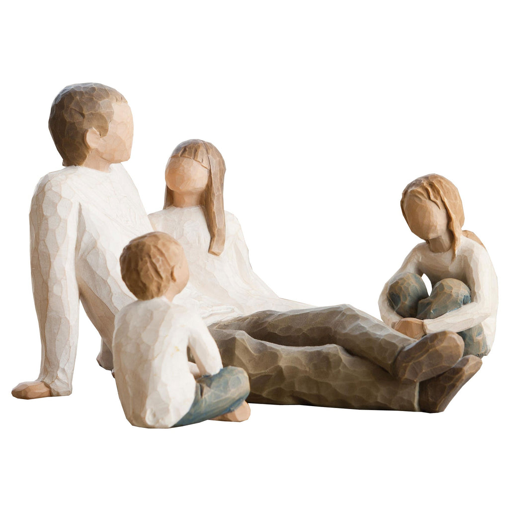 Willow Tree Figurines Set Father with Son and Two Daughters Option 3 –  Crusader Gifts