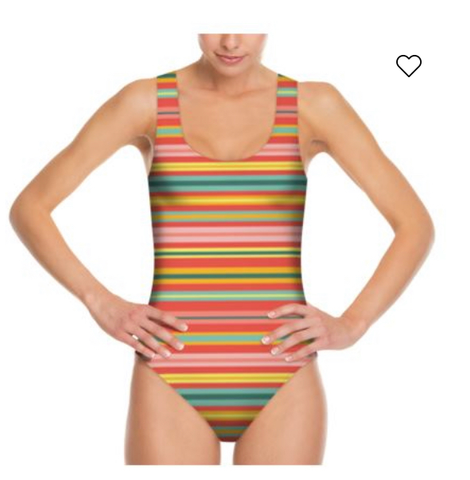 Marcy Brennan Art Beach Stripes Bathing Suit on Contrado