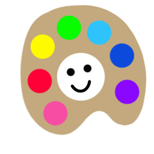 Colorful Paint Palette Happy Face