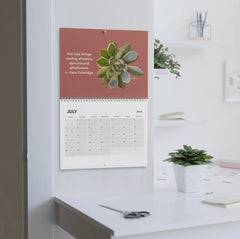 2024 Wall Calendar - A Yer of Echeveria Succulents by Marcy Brennan Art