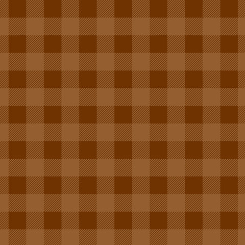 Autumn Plaid Pattern on Rust - Autumnal Woodlands Collection