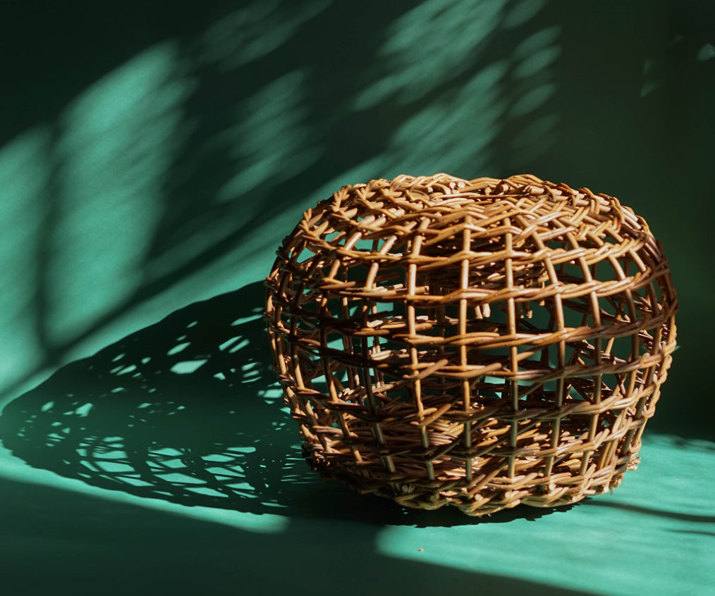 Lobster pot woven with willow from Catherine Davies and Pascal Carr's organic crop on the Hebridean Isle of Eigg.