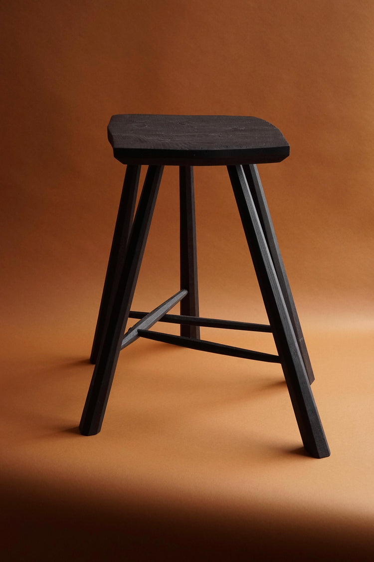  The High Stool from the Black House Stools collection created by Jack Sheahan of Sheahan Made, in collaboration with Bard Scotland.
