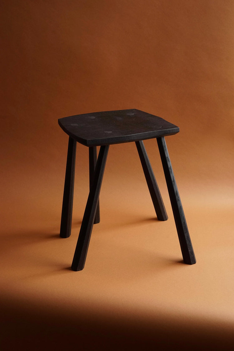  A stool from the Black House Stools collection by Sheahan Made x Bard.