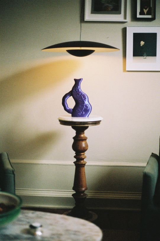 Purple 3D printed Vine Vase from Wobbly Digital Studio.