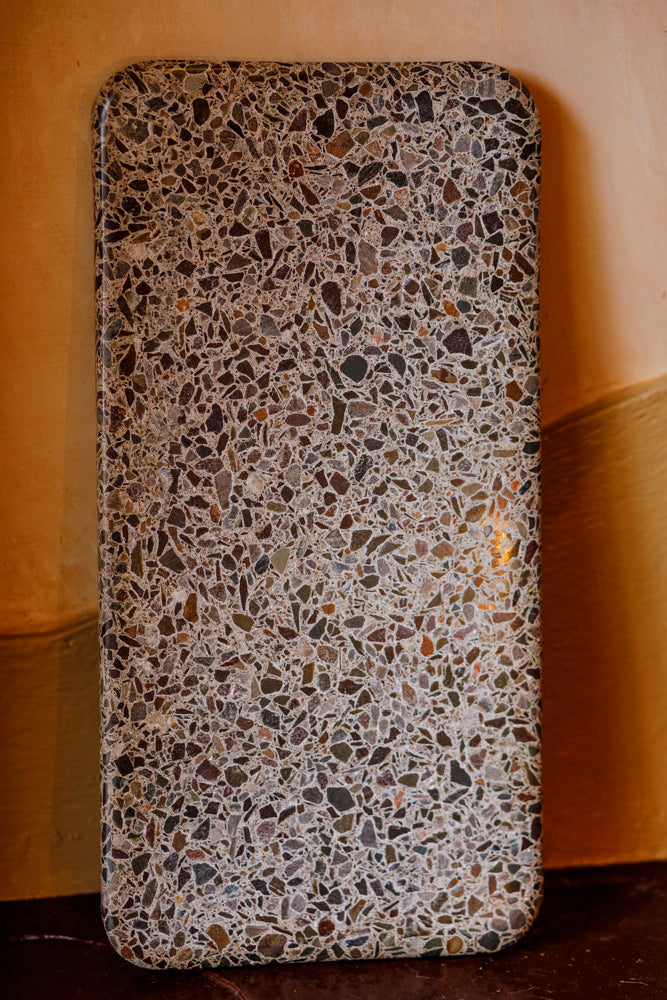 Marble terrazzo boards from Skye Stone Studio. Two colourways available; Torrin and Kyleakin.