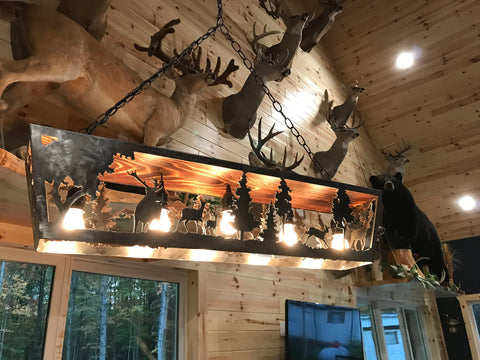 Cabin rustic light fixture