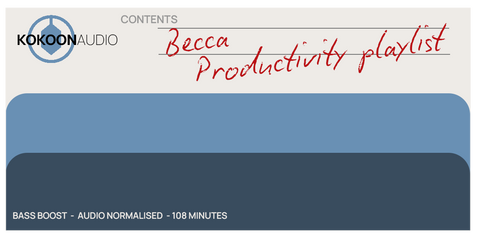 Becca Productivity playlist