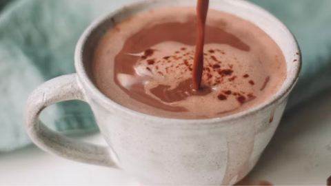 Hot chocolate, an alternative to caffeinated drinks in the evening.