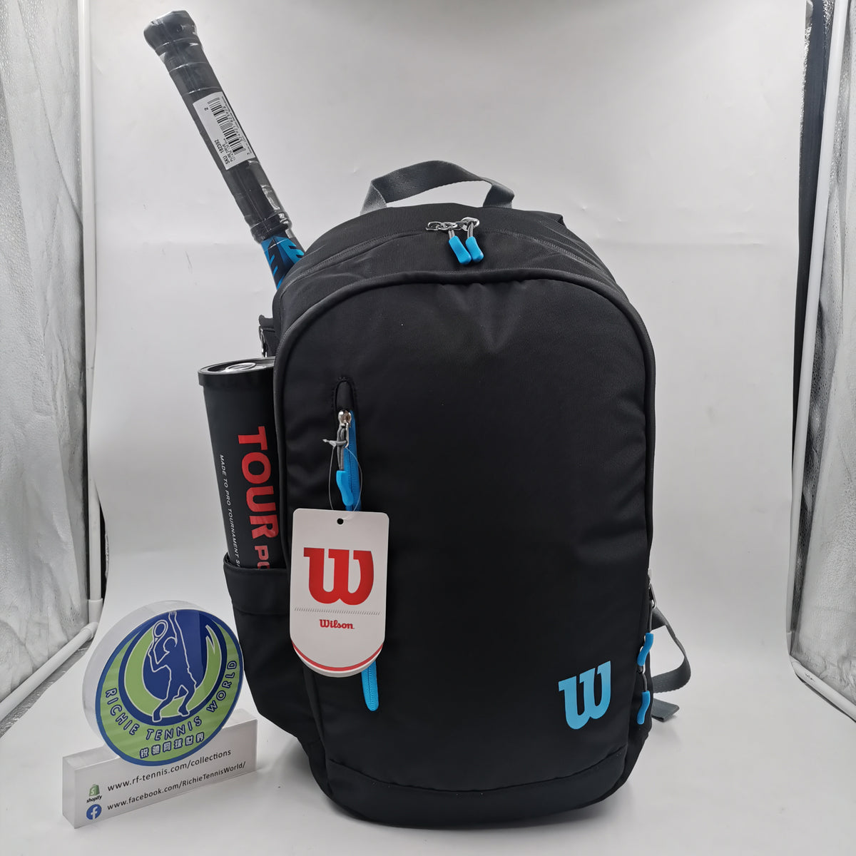 Wilson Ultra Backpack Racquet Bag (Black/Blue/Silver), 56% OFF