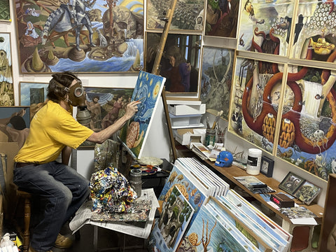 Dave Curtis survives in his Virginia studio